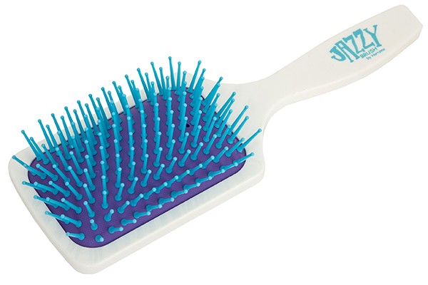Щётка массажная Harizma Jazzy Brush (прямоугольная, белая/фиолетовая), h10626-0107