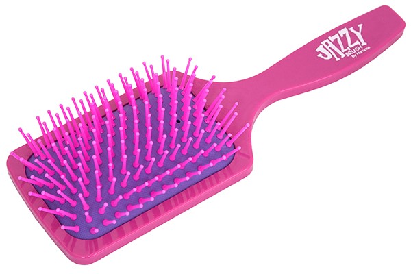 Щётка массажная Harizma Jazzy Brush (прямоугольная, розовая/фиолетовая), h10626-0507