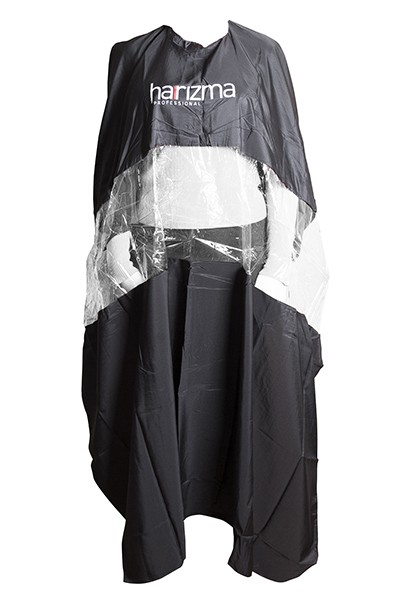 Накидка парикмахерская Harizma для стрижки (черный), h10801-15