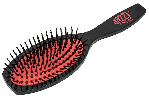 Щётка массажная Harizma Jazzy Brush (овальная, черная/красная), h10627-1503