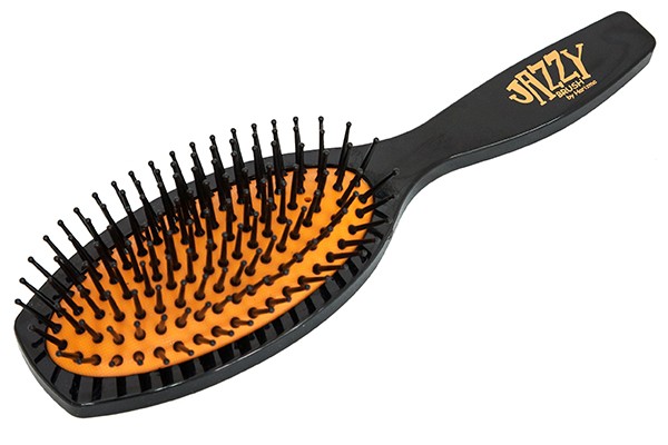 Щётка массажная Harizma Jazzy Brush (овальная, чёрная/оранжевая), h10627-1509