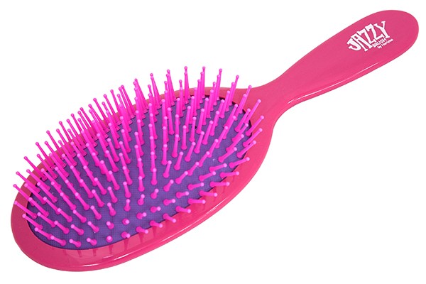 Щётка массажная Harizma Jazzy Brush (овальная, розовая/фиолетовая), h10628-0507