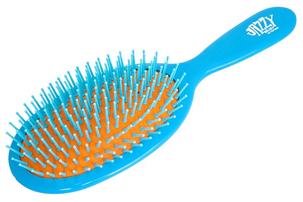 Щётка массажная Harizma Jazzy Brush (овальная, голубая/оранжевая), h10628-0609