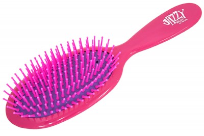 Щётка массажная Harizma Jazzy Brush (овальная, розовая/фиолетовая), h10629-0507