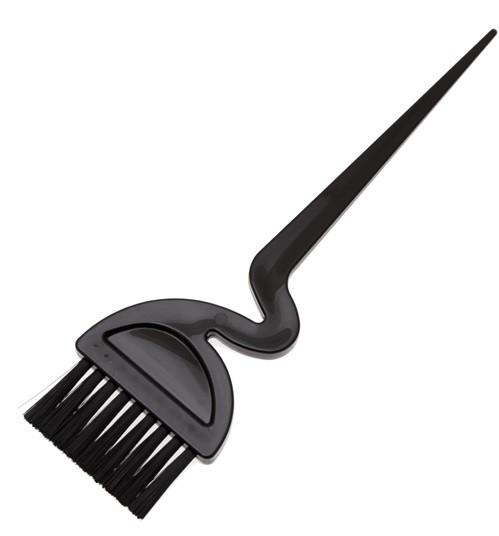 Кисть для окрашивания волос Harizma (изогнутая, черная), h10957