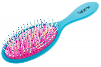 Щетка массажная Harizma Rainbow (большая, зеленая), h10639-1615