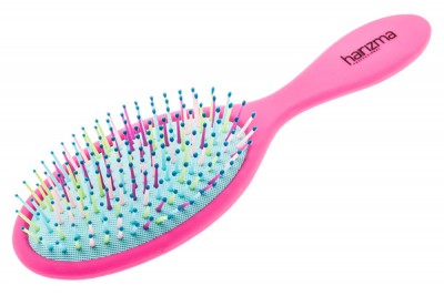 Щетка массажная Harizma Rainbow (большая, пурпурная), h10639-1616