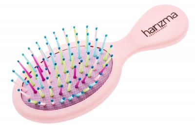 Щетка массажная Harizma Rainbow (малая, розовая), h10640-1205