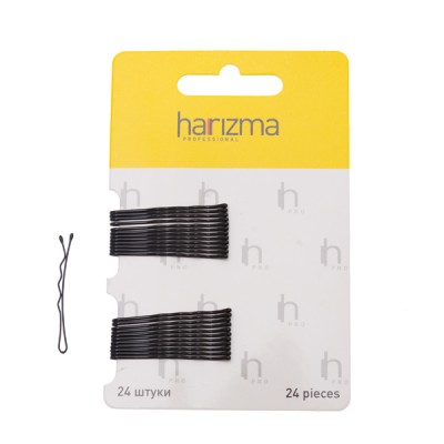 Невидимки Harizma волна (40 мм, 24 шт, черные), h10532-15
