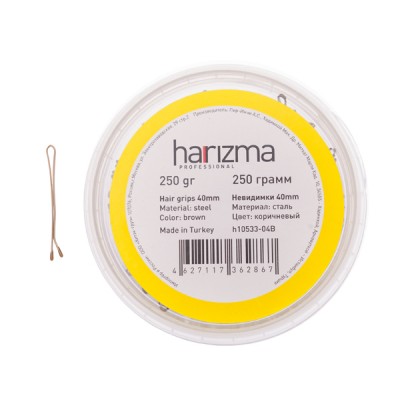 Невидимки Harizma прямые (40 мм, 250 г, коричневые), h10533-04B