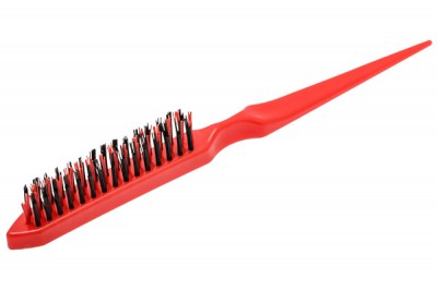 Щетка для начеса Harizma с пластиковой щетиной (красная), h10642-15