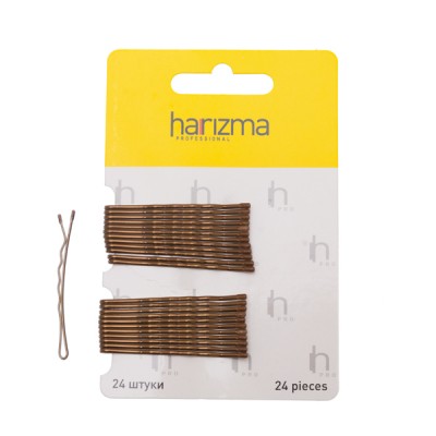 Невидимки Harizma волна (50 мм, 24 шт., коричневые), h10534-04