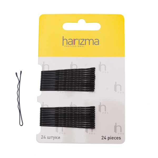 Невидимки Harizma волна (50 мм, 24 шт., черные), h10534-15