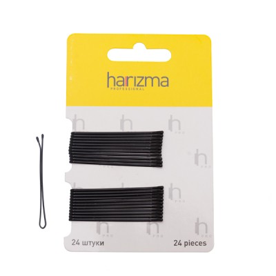 Невидимки Harizma прямые (50 мм, 24 шт., черные), h10535-15