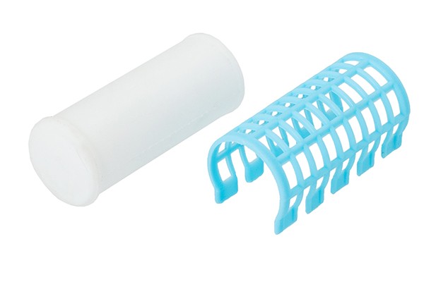 Термобигуди Harizma с зажимами (28 мм, 5 шт, голубые), h10981-28