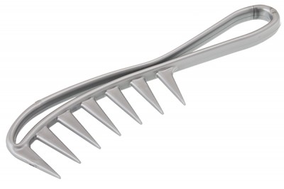 Расческа-гребень Harizma с крупными редкими зубцами  (22 см, нейлон, серебро), h10652