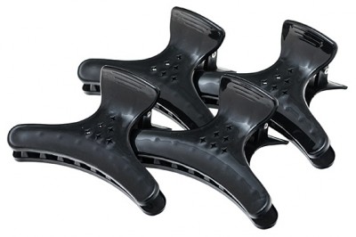 Зажим-бабочка для волос Harizma усиленный (черный, 4 шт), h10988-15