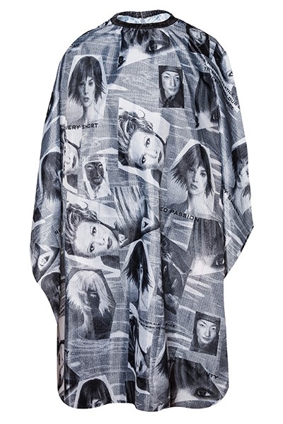 Накидка парикмахерская Harizma "Фотографии" (125х150 см, черная), h10863-15