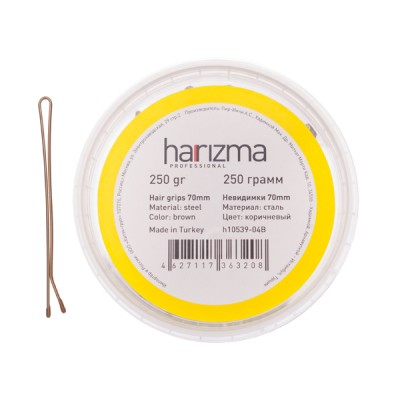 Невидимки Harizma прямые (70 мм, 250 г, коричневые), h10539-04B