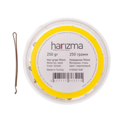 Невидимки Harizma прямые с укороченной верхней частью (70 мм, 250 г, коричневые), h10540-04B
