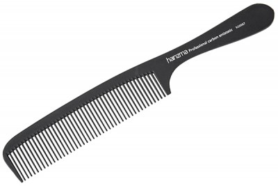 Гребень с ручкой Harizma Carbon Antistatic (18,5 см, карбон, черная), h10667