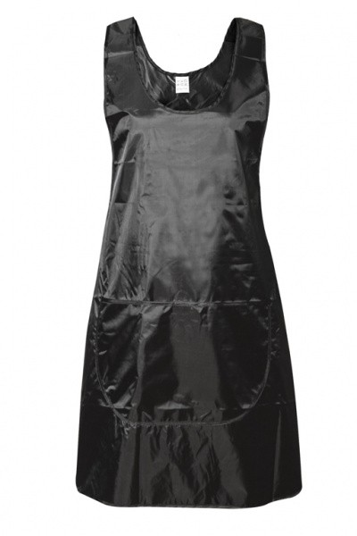 Фартук для парикмахера Harizma с карманами на завязках (88х64 см, черный), h10871 M