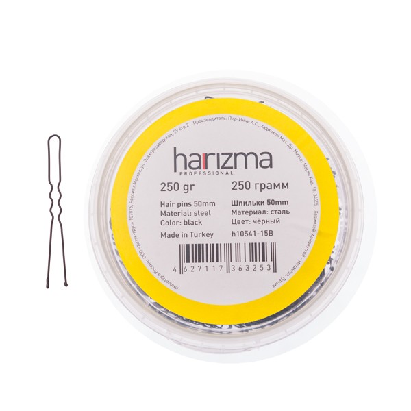 Шпильки Harizma волна (50 мм, 250 г, черные), h10541-15B