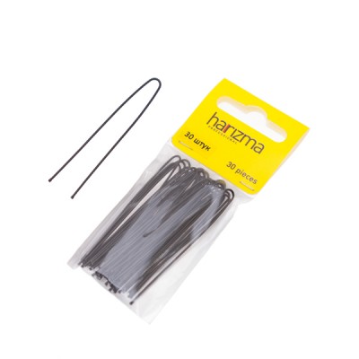 Шпильки Harizma прямые (60 мм, 30 шт., черные), h10542-15