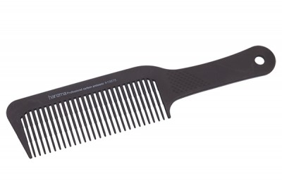 Расческа для стрижки под машинку Harizma Carbon Antistatic (карбон, черная), h10675