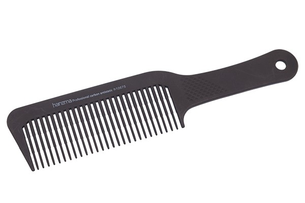 Расческа для стрижки под машинку Harizma Carbon Antistatic (карбон, черная), h10675
