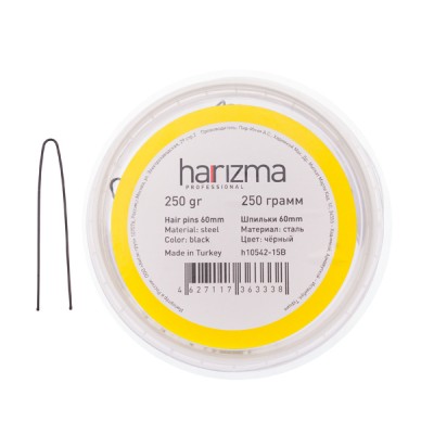 Шпильки Harizma прямые (60 мм, 250 г, черные), h10542-15B