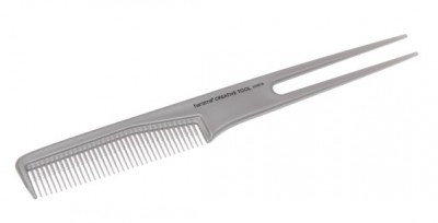 Расческа для начеса Harizma Creative Tool с разделителем "ласточкин хвост" (нейлон, серебро), h10676