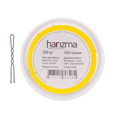Шпильки Harizma волна (60 мм, 250 г, коричневые), h10543-04B