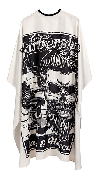 Накидка парикмахерская Harizma Barber Skull (140х160 см), h10886B