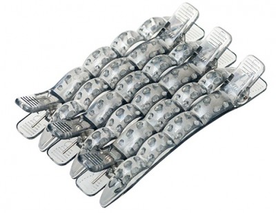 Зажим для волос Harizma (10 см, серый, 6 шт), h10901-15