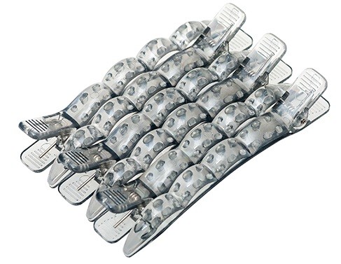 Зажим для волос Harizma (10 см, серый, 6 шт), h10901-15