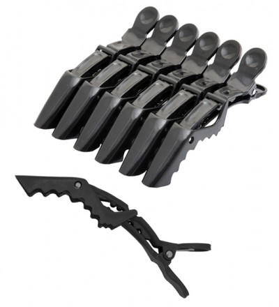 Зажим для волос Harizma усиленный (черный, 6 шт), h10903-15