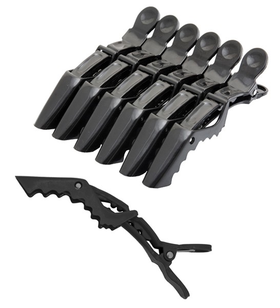 Зажим для волос Harizma усиленный (черный, 6 шт), h10903-15