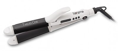 Щипцы для выпрямления и создания локонов Harizma Two-in-One, h10319 LED