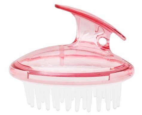 Щетка для мытья головы Harizma (силиконовая, розовая), h10911-1