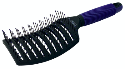 Щетка для волос продувная Harizma щетина + нейлон «Ночная фиалка», h10703-32