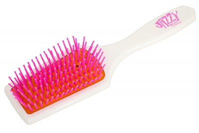 Щетка массажная Harizma Jazzy Brush (трапеция, белый/оранжевый), h10625-0105