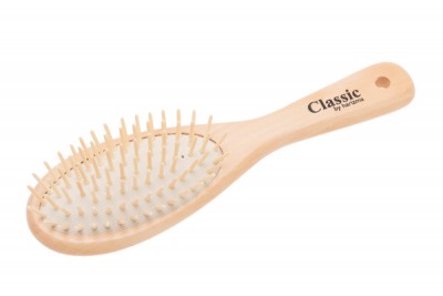 Щетка массажная Harizma Classic (натуральное дерево, овальная), h10707W